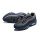 Nike Air Max 95 TT Herren Grau Blau und Schwarz Schwarz Schuhe DA1504 400