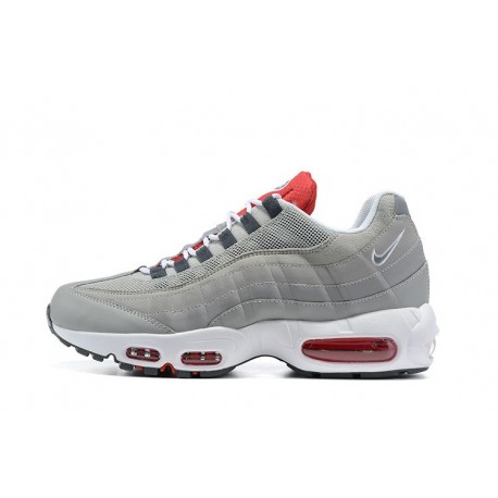 Nike Air Max 95 TT Herren Grau Weiß und Rot Schuhe