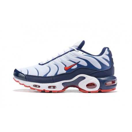 Nike Air Max Plus Tn Herren QS Weiß Blau und Rot Schuhe