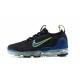 Nike Air VaporMax 2021 Flyknit Damen/Herren Schwarz Grün und Blau Schuhe