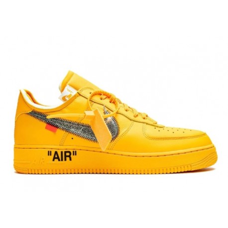 Nike Air Force 1 Low OFF-WHITE University Gold Metallic Silver DD1876700 Sportschuhe